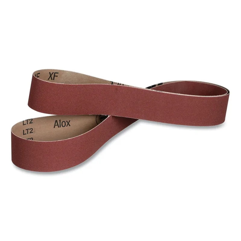 Cloth Belt, 384F, XF-Weight, 1/8 in W x 24 in L, 80+ Grit, Aluminum Oxide, Fabri-lok