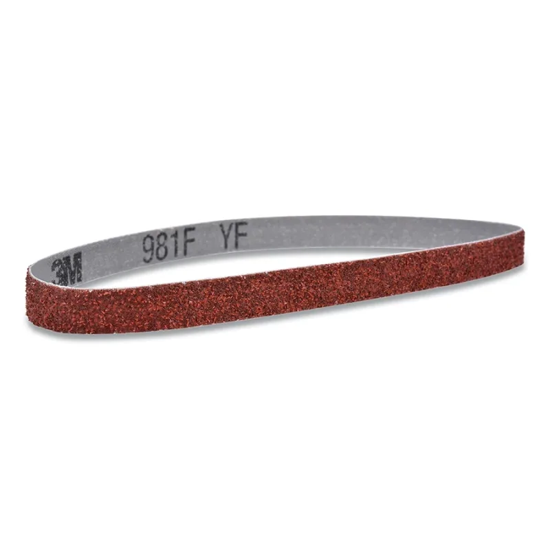 Cubitron™ II 981F Cloth Belt, Ceramic, 123 in L x 4 in W, 36+ Grit, Mahogany