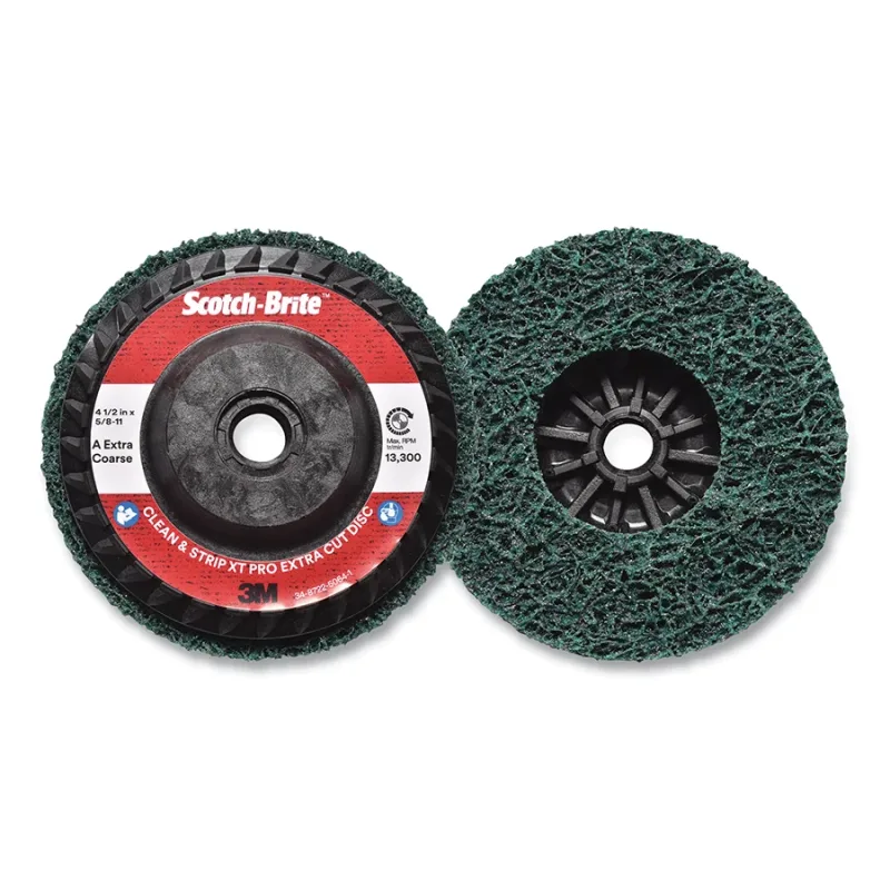 Clean and Strip XT Pro and XT Pro Extra Cut Disc, 4-1/2 in dia, Extra Coarse, 13300 RPM, Aluminum Oxide, Green, XC-DC