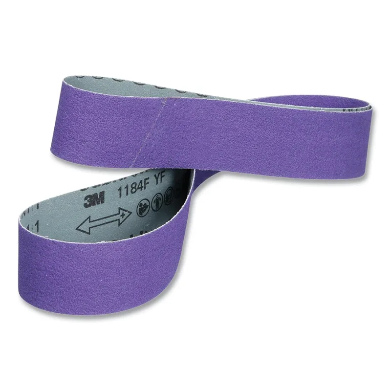 Cubitron™ 3 Cloth Belt 1184F, Precision Shaped Ceramic, 2 in W x 48 in L, 80+ Grit, Film-lok, Single-flex