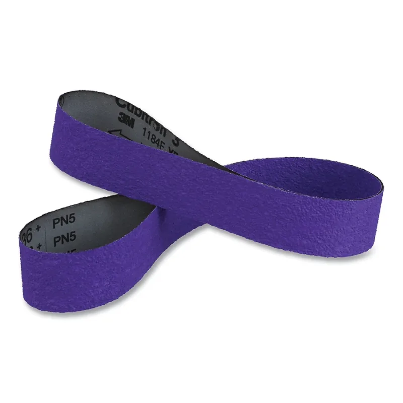 Cubitron™ 3 Cloth Belt 1184F, Precision Shaped Ceramic, 2 in W x 60 in L, 36+ Grit, Film-lok, Single-flex