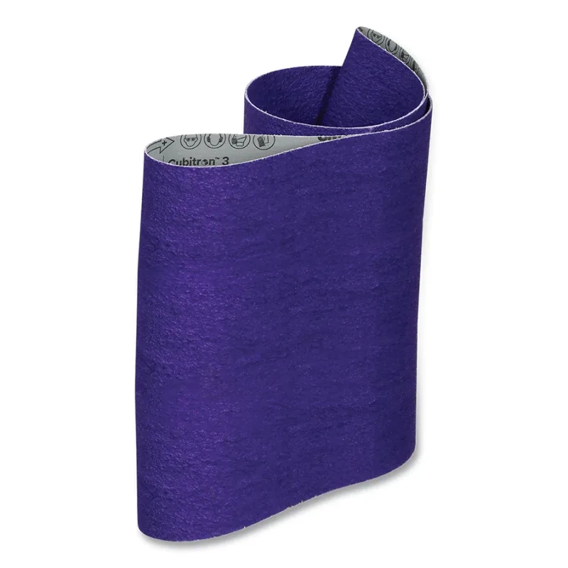 Cubitron™ 3 Cloth Belt 1184F, Precision Shaped Ceramic, 11-3/4 in W x 120 in L, 36+ Grit, Film-lok, Single-flex