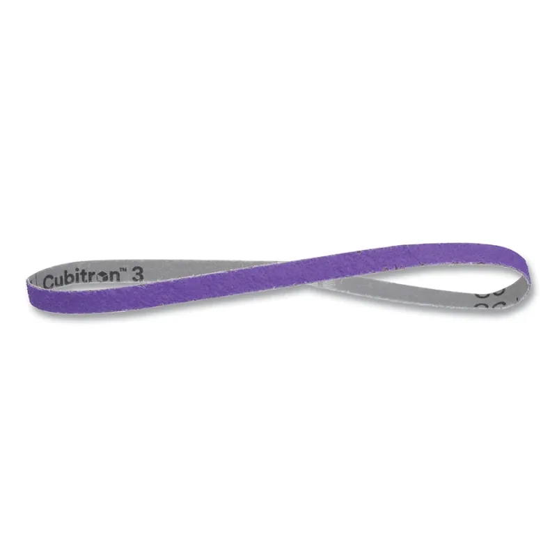 Cubitron™ 3 Cloth Belt 1184F, Precision Shaped Ceramic, 1/4 in W x 24 in L, 36+ Grit, Fabri-lok, Full-flex