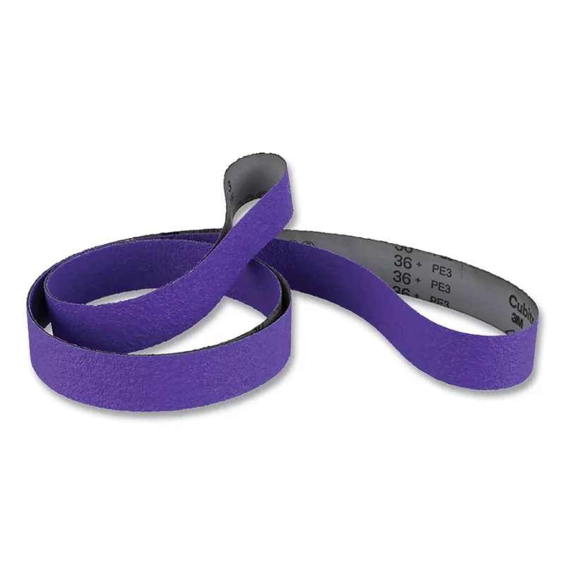 Cubitron™ 3 Cloth Belt 1184F, Precision Shaped Ceramic, 2 in W x 108 in L, 36+ Grit, Film-lok, Single-flex