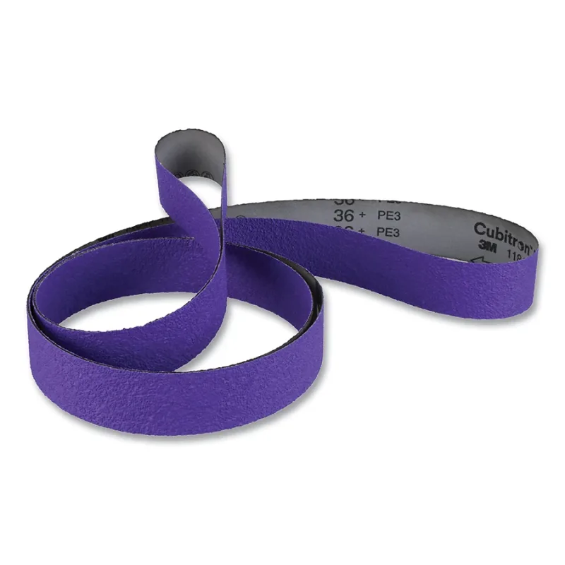Cubitron™ 3 Cloth Belt 1184F, Precision Shaped Ceramic, 2 in W x 132 in L, 36+ Grit, Film-lok, Single-flex