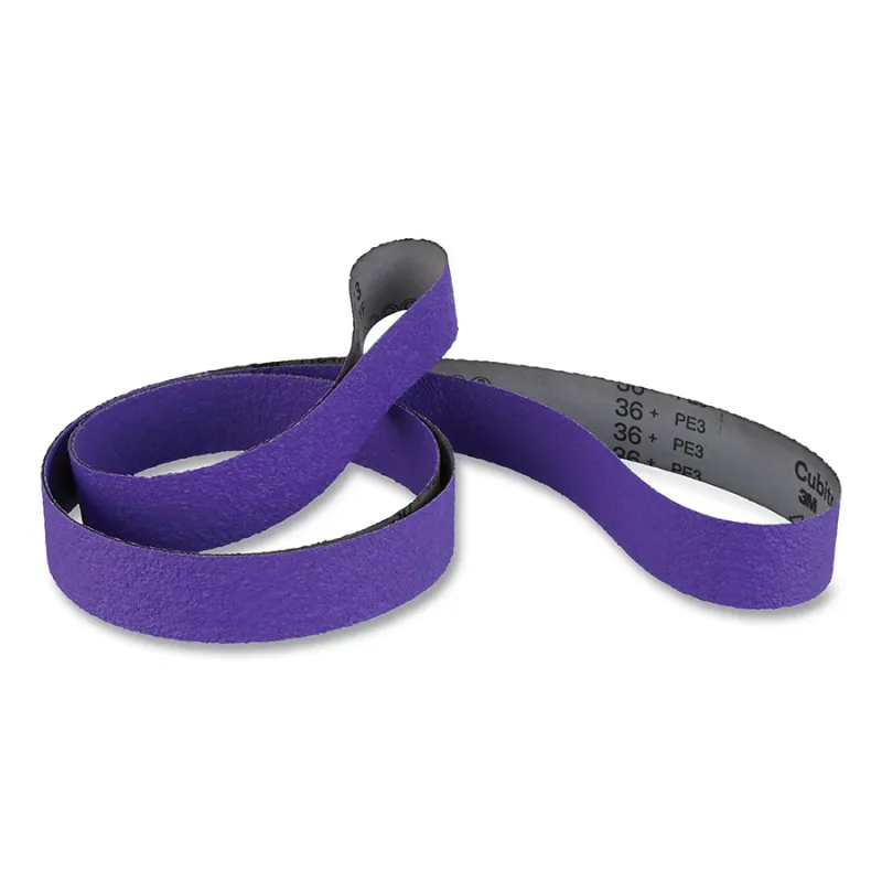 Cubitron™ 3 Cloth Belt 1184F, Precision Shaped Ceramic, 3 in W x 148 in L, 36+ Grit, Film-lok, Single-flex
