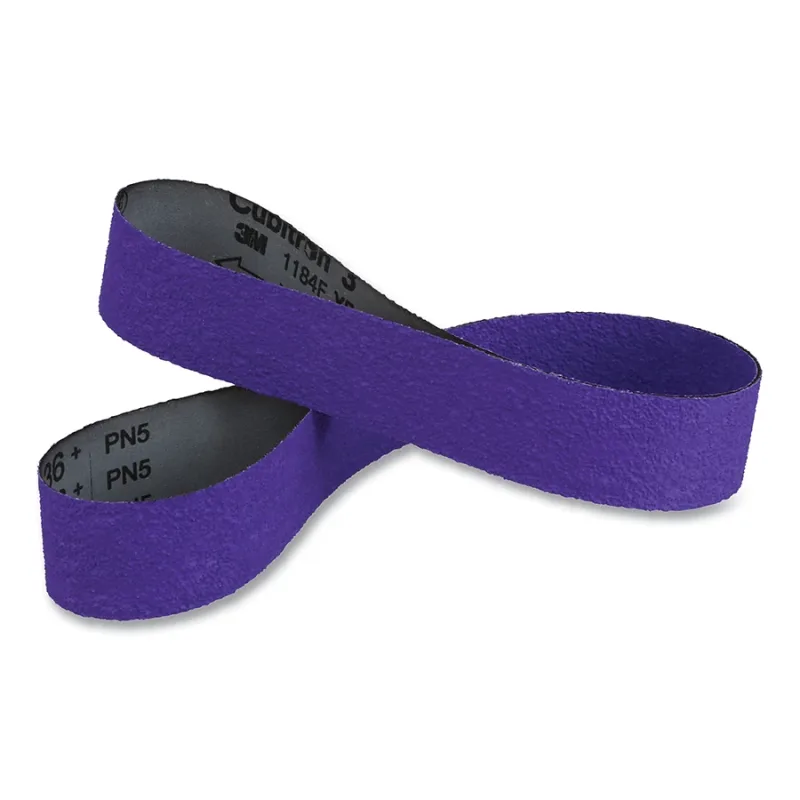 Cubitron™ 3 Cloth Belt 1184F, Precision Shaped Ceramic, 3 in W x 72 in L, 36+ Grit, Film-lok, Single-flex