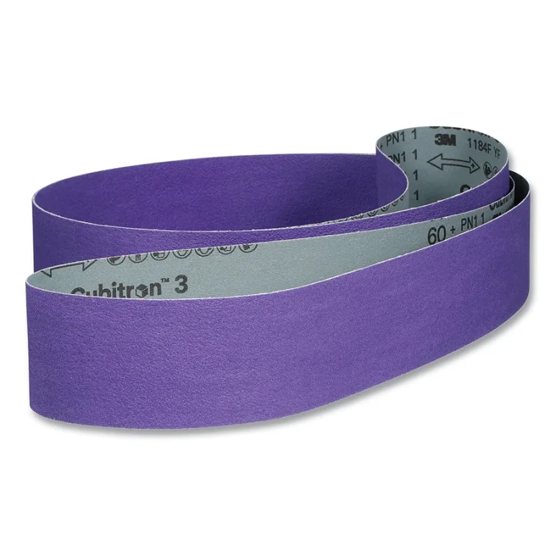 Cubitron™ 3 Cloth Belt 1184F, Precision Shaped Ceramic, 4 in W x 60 in L, 60+ Grit, Film-lok, Single-flex