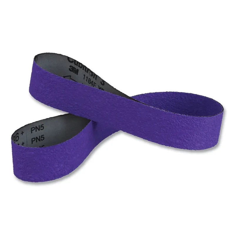 Cubitron™ 3 Cloth Belt 1184F, Precision Shaped Ceramic, 1-1/2 in W x 60 in L, 36+ Grit, Film-lok, Single-flex