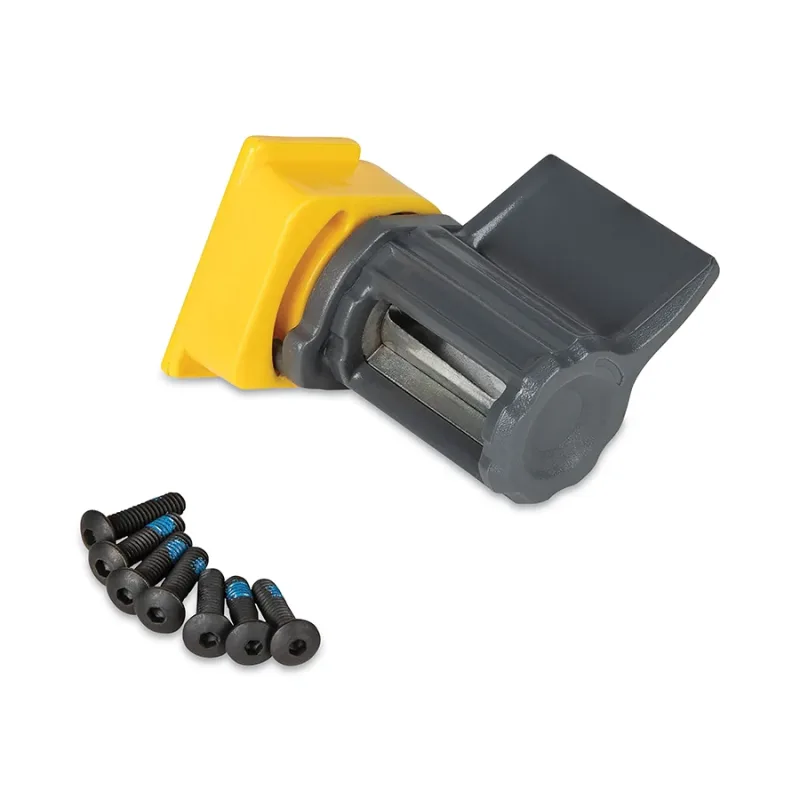 Hook-and-Loop Tape Dispenser Blade and Cutting Mechanism, 1.6 in W x 2.2 in H x 2 in L, Gray/Yellow, Includes Fasteners