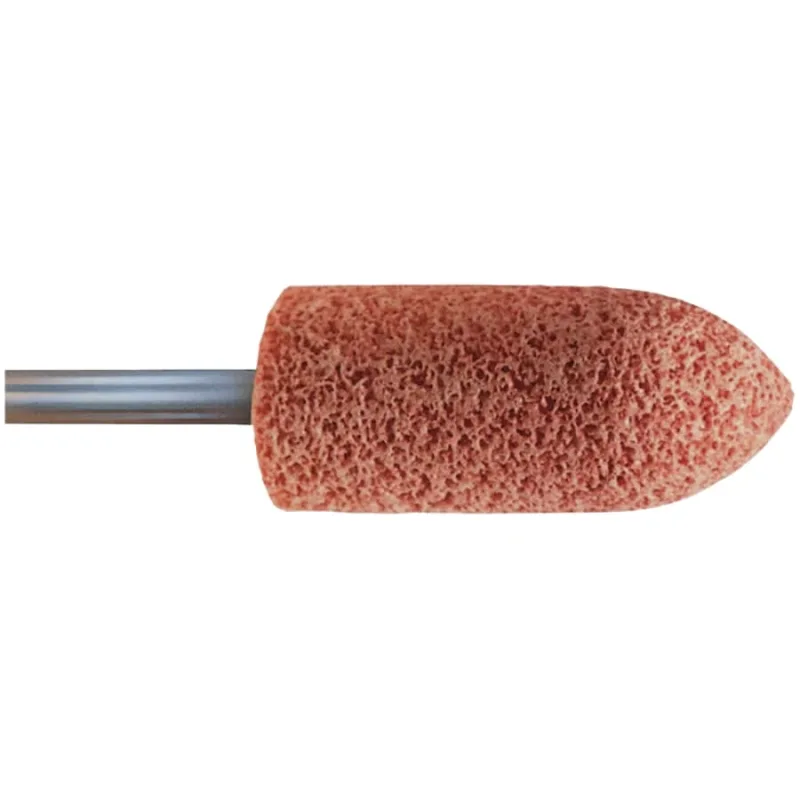Series A Steel Mounted Point Abrasive Bit, A11, 7/8 in Outer dia, 1/4 Shank dia, 30 Grit, M