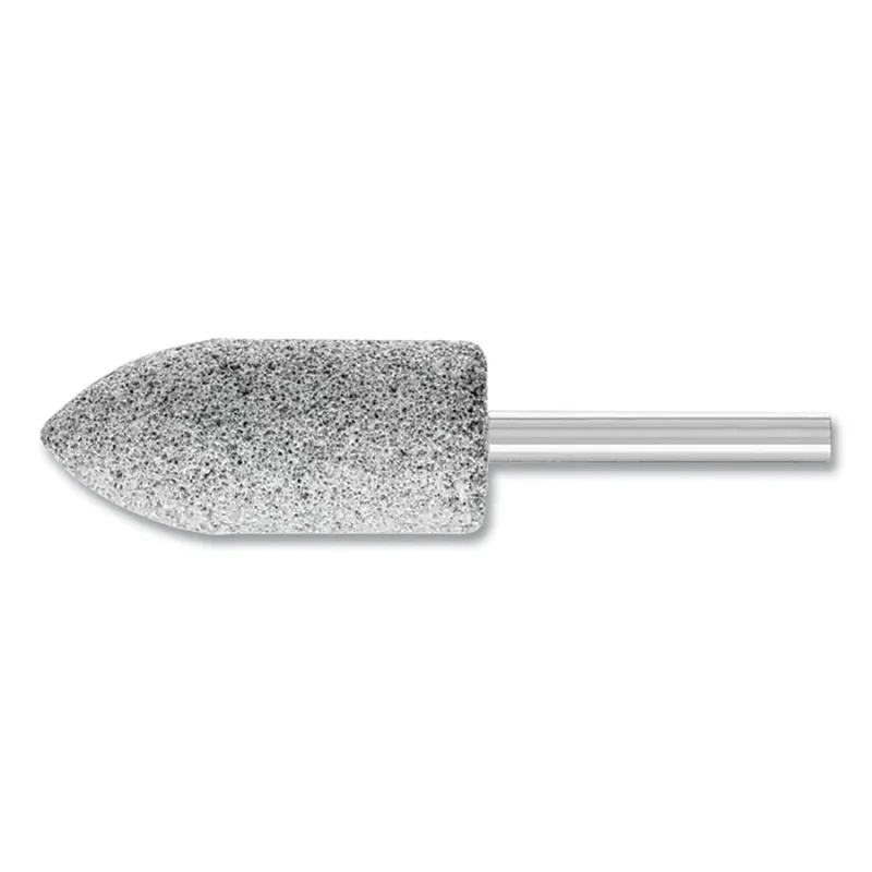 Series A Cast Edge Mounted Point Abrasive Bit, A11, 7/8 in Outer dia, 1/4 in Shank dia, 30 Grit, R