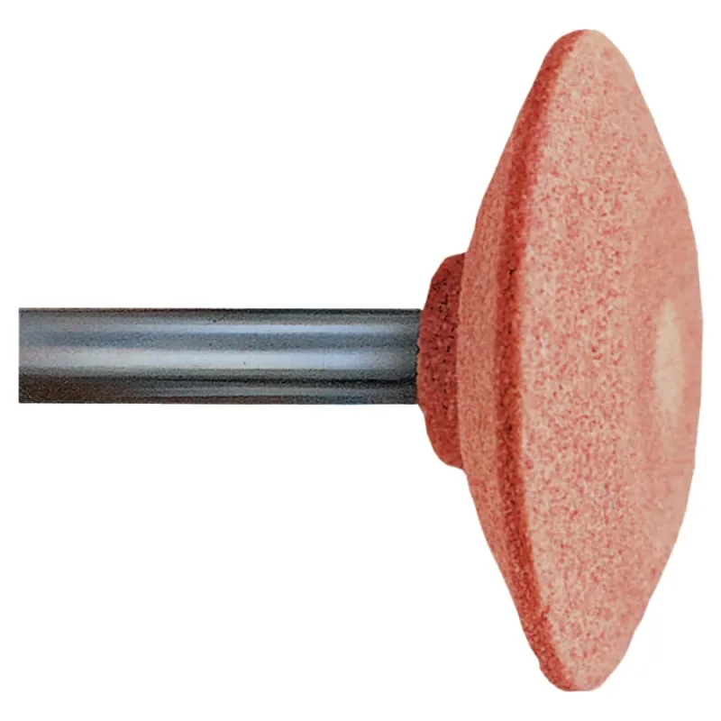 Series A Steel Edge Mounted Point Abrasive Bit, A36, 1-5/8 in Outer dia, 1/4 in Shank dia, 60 Grit, O