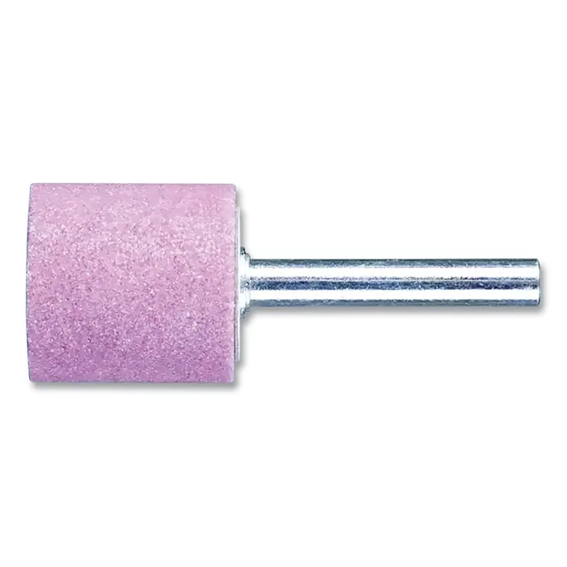 Series A Steel Edge Mounted Point Abrasive Bit, A38, 1 in Outer dia, 1/4 in Shank dia, 60 Grit, O