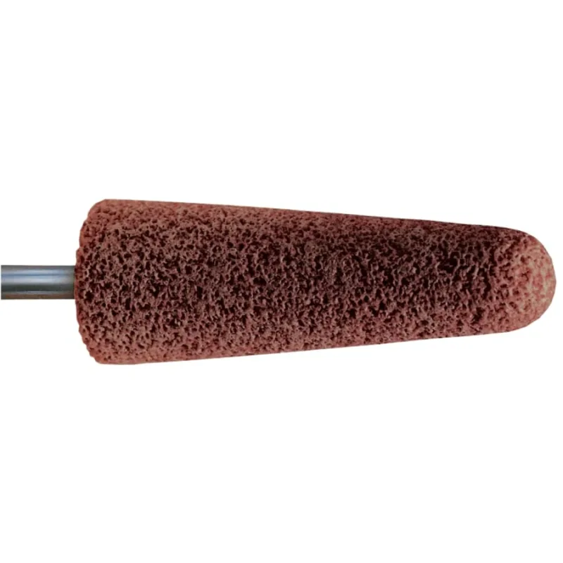 Resin Bond Mounted Point Abrasive Bits, 1 in Dia, 2 3/4 in Thick, 30 Grit Alum.