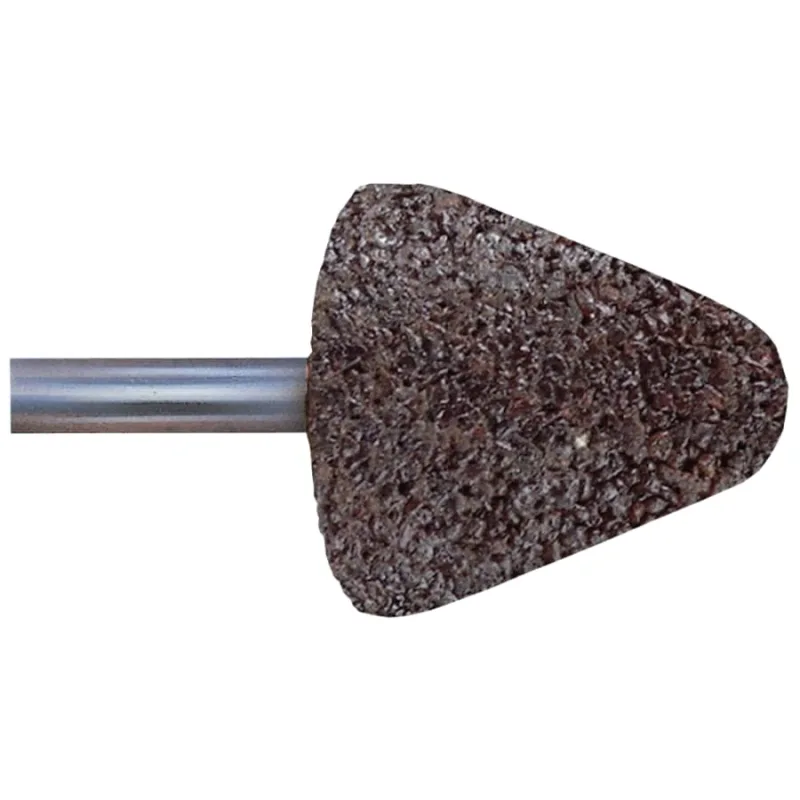 Mounted Points, 1 in Dia, 30 Grit Aluminum Oxide, Hardness Grade N