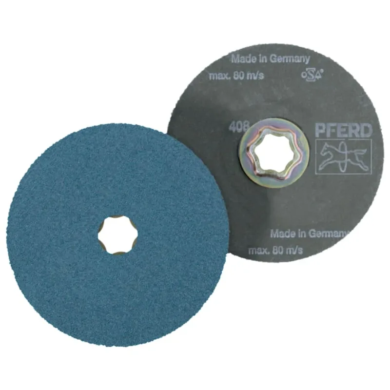 COMBICLICK Zirconia Alumina Fiber Discs, 5 in Dia., 36 Grit