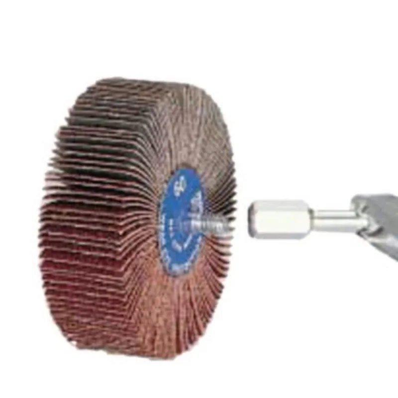 Mounted Coated Flap Wheels, 1 in x 1 in, 60 Grit, 25,000 rpm