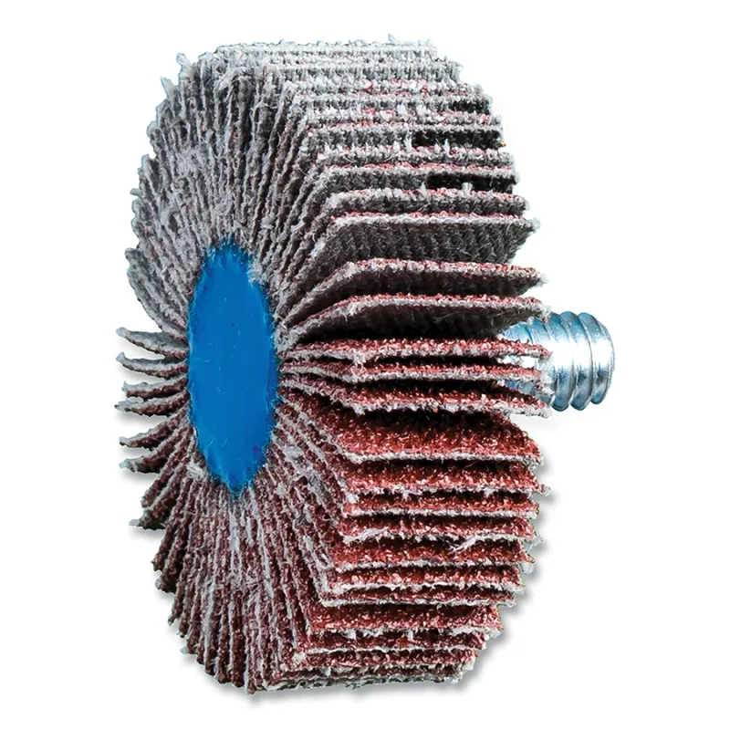 Quick Change Flap Wheel, 1-1/2 in x 1/2 in, 1/4 in-20 Thread, Aluminum Oxide, 60 Grit