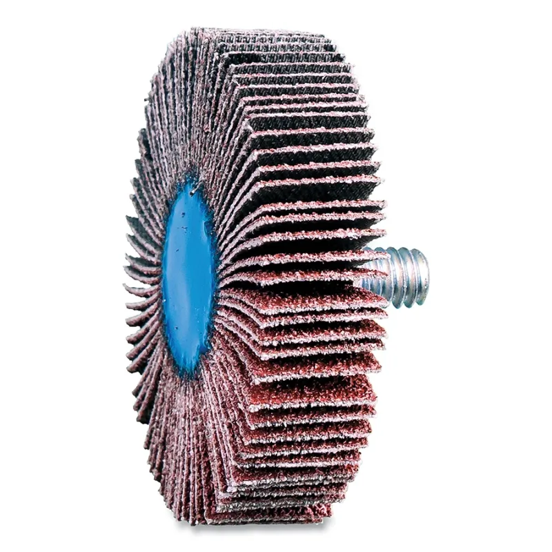 Quick Change Flap Wheel, 2 in x 1/2 in, 1/4 in-20 Thread, Aluminum Oxide, 60 Grit
