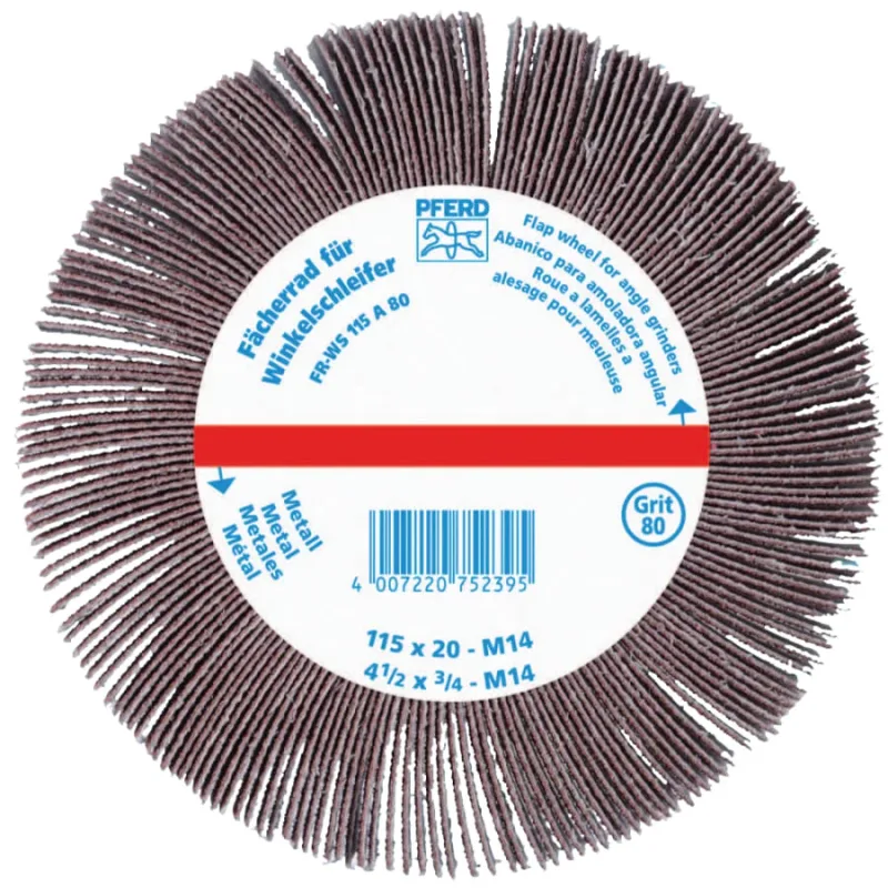 Angle Grinder Flap Wheel, 4-1/2 in x 3/4 in, 40 Grit, 13,300 RPM
