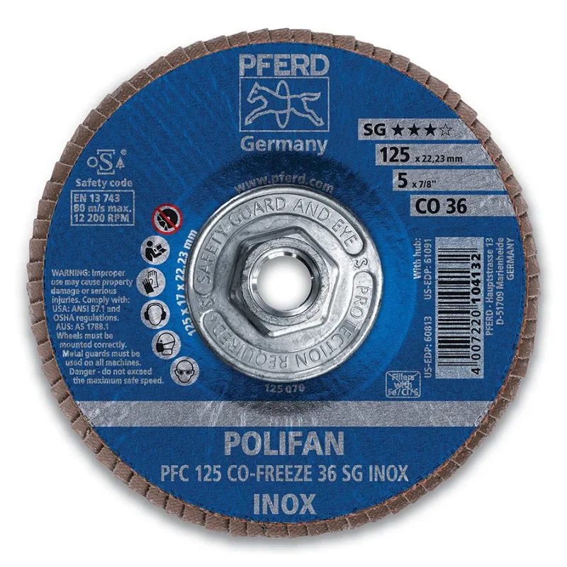 5" X 5/8-11 THD POLIFANFD SG INOX CER OX 36G C