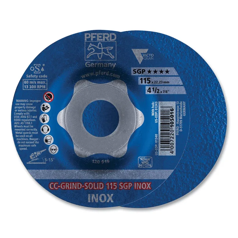 CC-GRIND SOLID 4.5X7/8 SGP INOX