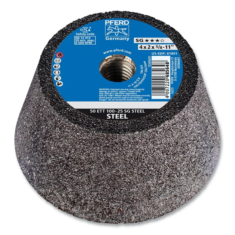 4 X 5/8-11 STEEL CUP WHEEL - STEEL BACK