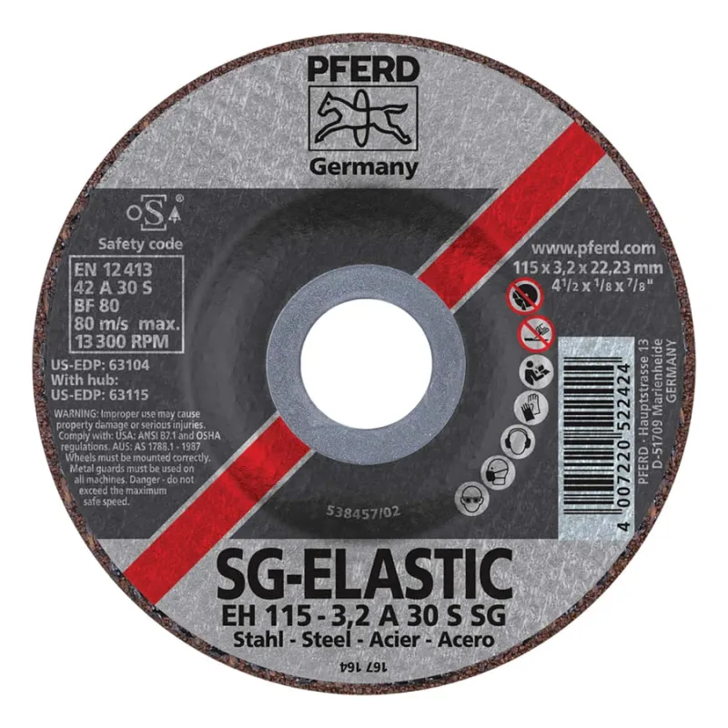 Type 27 Premium Performance SG Depressed Center Cut-Off Wheel, 4-1/2 in Diameter, 1/8 in Thick, 46 Grit, Alum Oxide