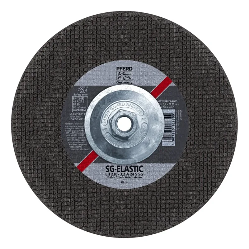 Type 27 Premium Performance SG Depressed Center Cut-Off Wheel, 9 in Dia, 1/8 in Thick, 46 Grit, Alum Oxide