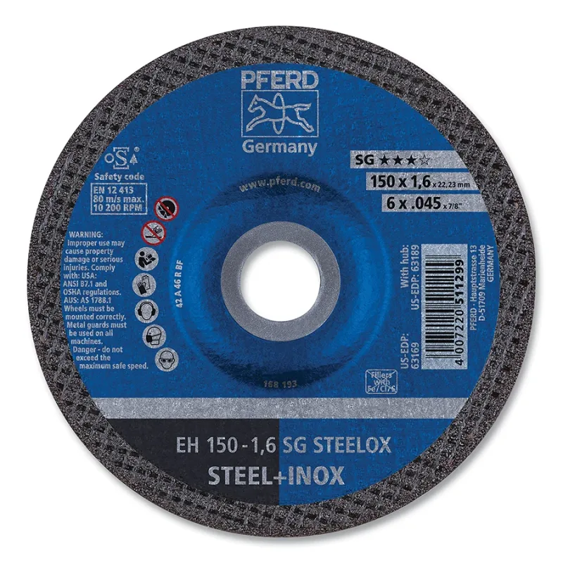 6 X .045 X 7/8 T27 CUT-OFF WHEEL A46 R SG-INOX