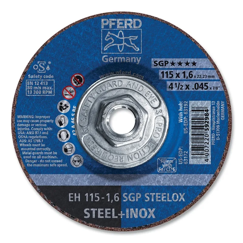 4-1/2 X .045 X 5/8-11 T27 A 46 S SGP INOX CO WH