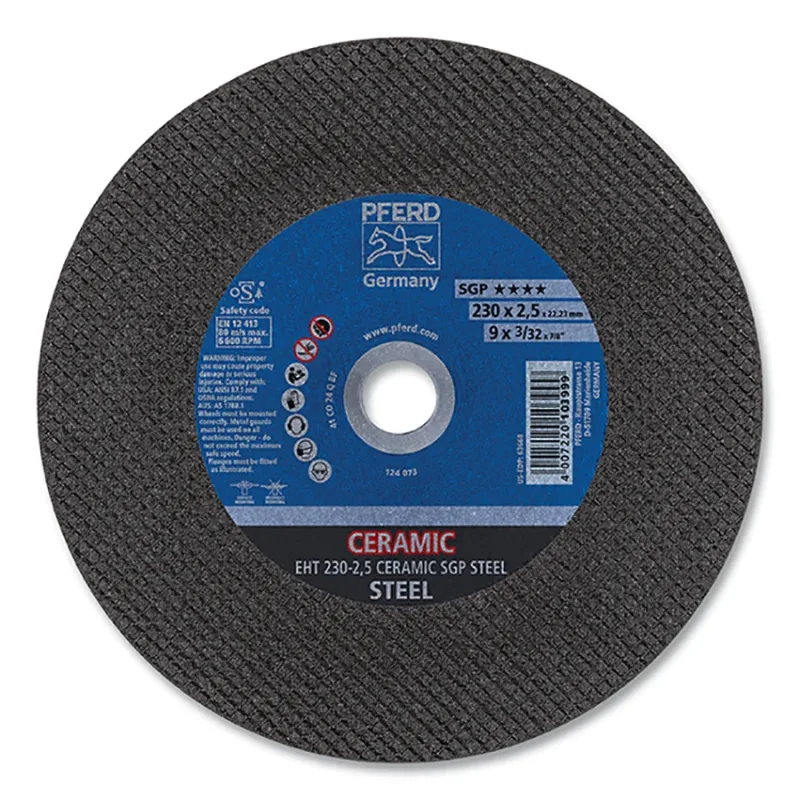9" X 3/32" CUT WHL 7/8"AH CER SGP STEEL T1