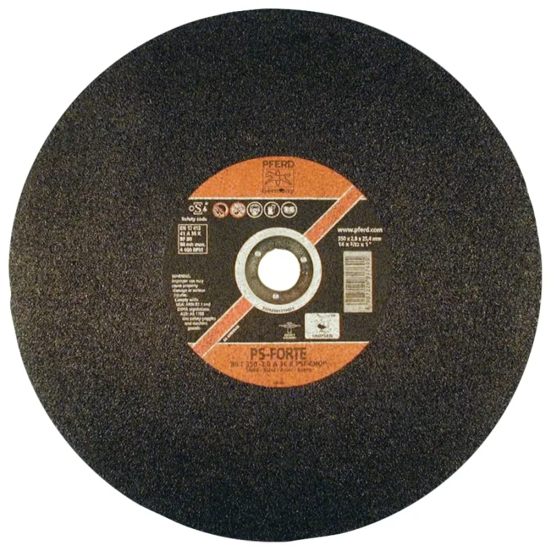 Chopsaw Cut-Off Wheel, 14 in dia, 3/32 in Thick, Aluminum Oxide
