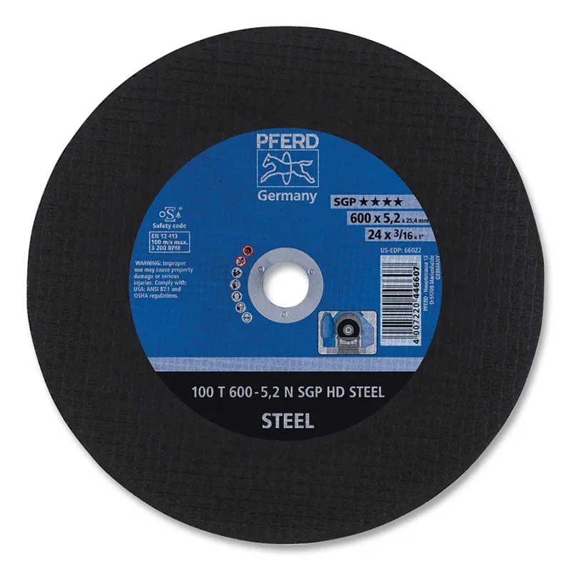 Stationary Cut Off Wheel, 24 in dia, 1/4 in Thick, 3200 RPM