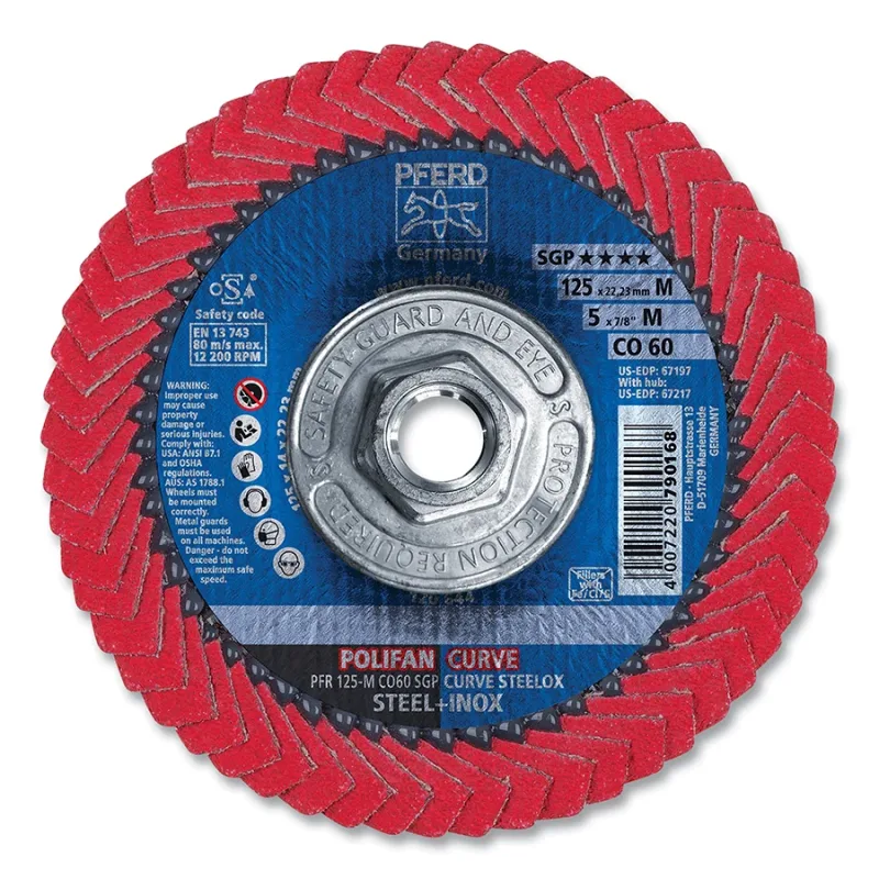 5 X 5/8-11 POLIFAN CURVECERAMIC MD RD 60G