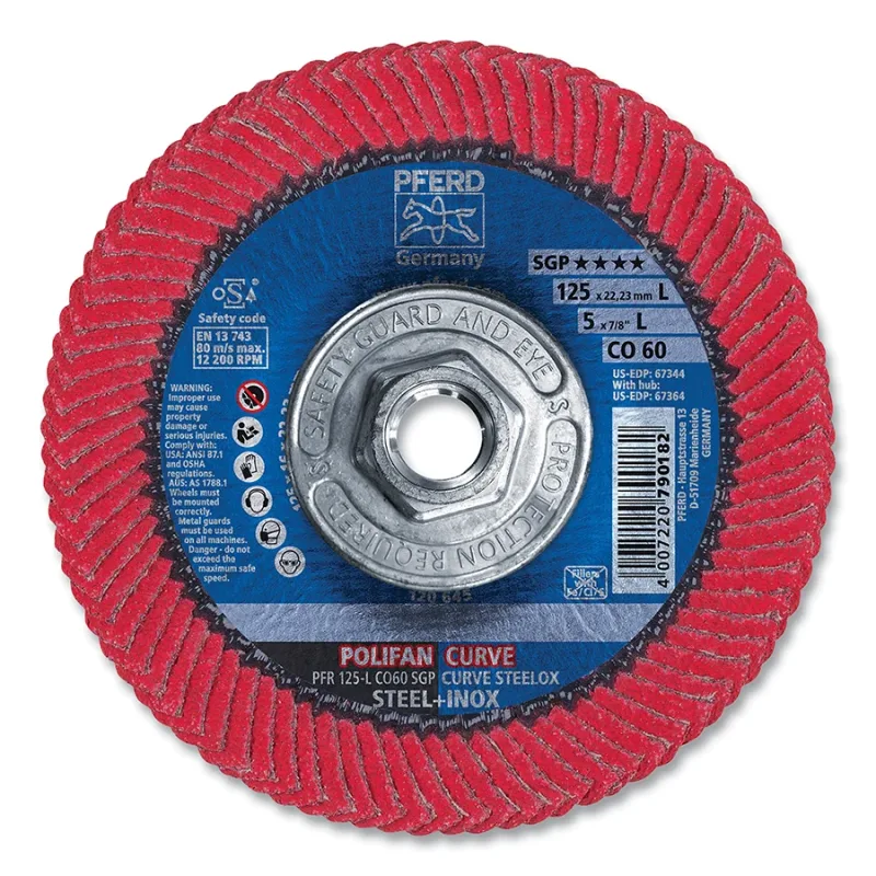 5 X 5/8-11 POLIFAN CURVECERAMIC LRG RD 60G