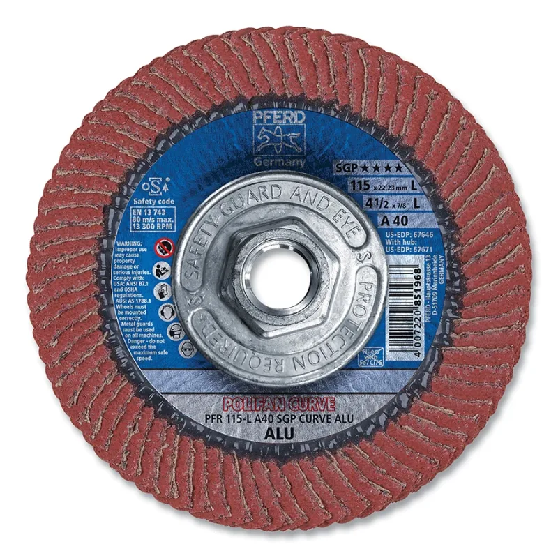 4-1/2" X 5/8-11 POLIFANCURVE FLAP DISC 40 GRIT