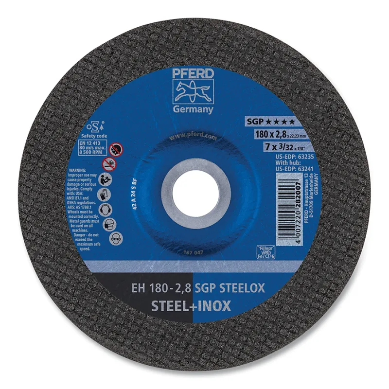 Die Grinder Cut-Off Wheel, 2 in Dia, 1/8 in Thick, 36 Grit Alum. Oxide