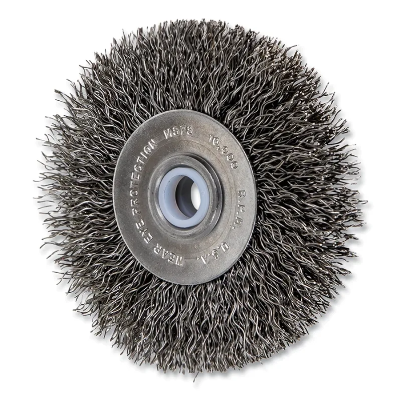 3" CRIMPED WIRE WHEEL NARROW FACE .014 CS WIRE