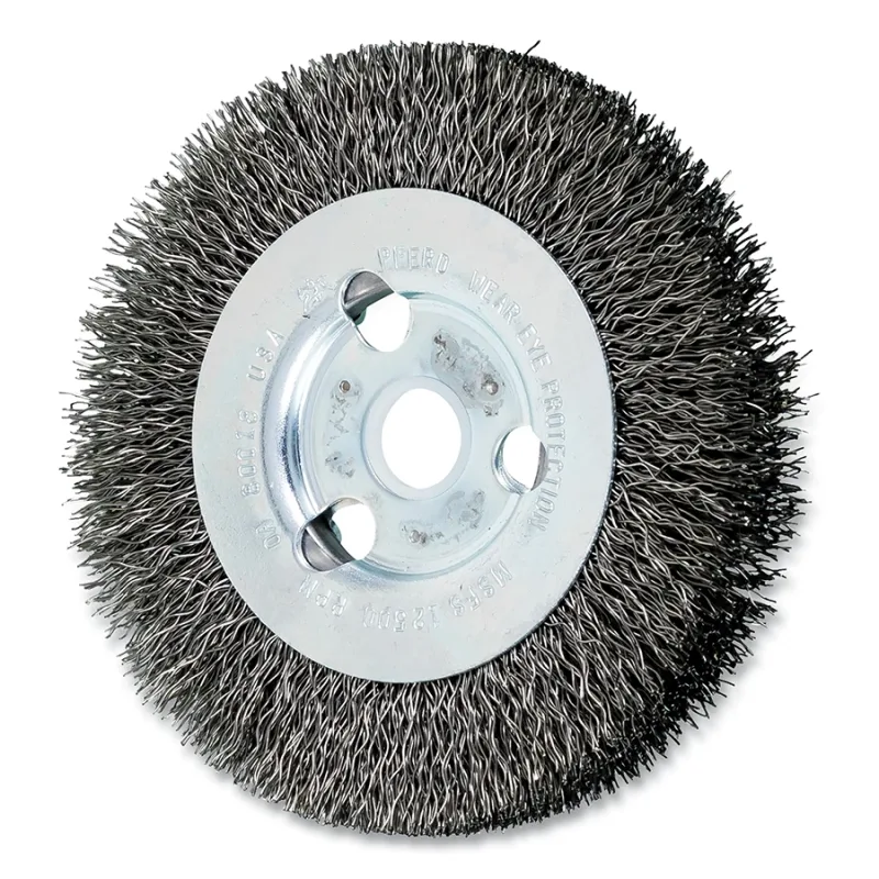 4" CRIMPED WIRE WHEEL NARROW FACE .014 CS WIRE
