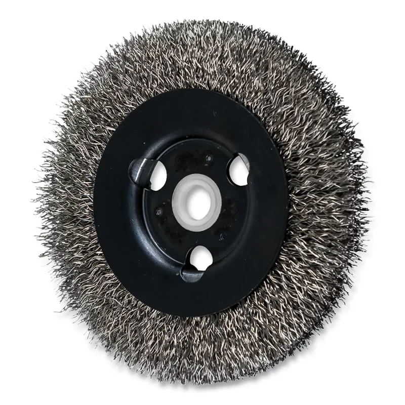 4" CRIMPED WIRE WHEEL NARROW FACE .012 SS WIRE