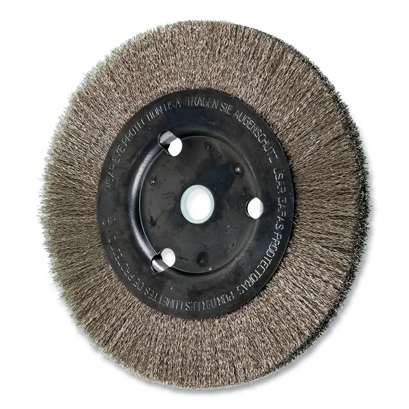 6" CRIMPED WIRE WHEEL NARROW FACE .006 SS WIRE