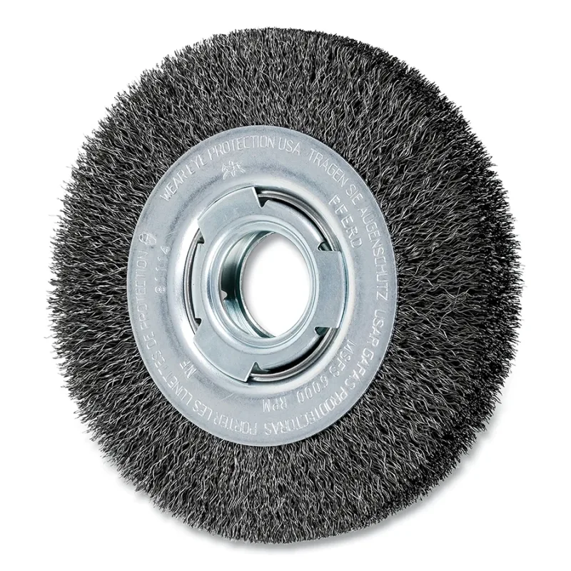 6" CRIMPED WIRE WHEEL MEDIUM FACE .010 CS WIRE