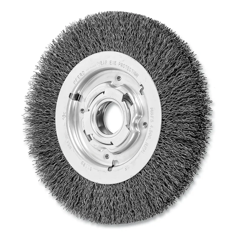 8" CRIMPED WIRE WHEEL MEDIUM FACE .020 CS WIRE