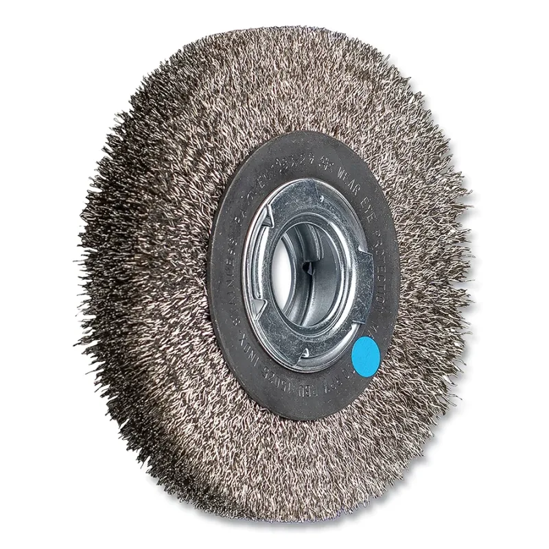 6" CRIMPED WIRE WHEEL MEDIUM FACE .012 SS WIRE
