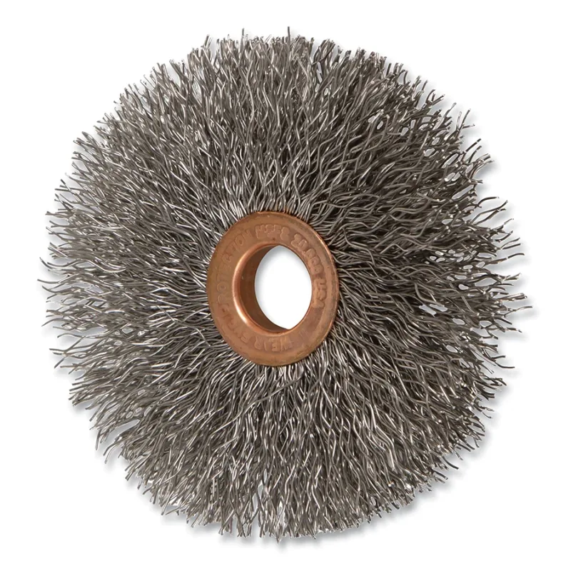 3" TUBE CENTER WIRE WHEEL .014 SS WIRE 1/2-3/8AH