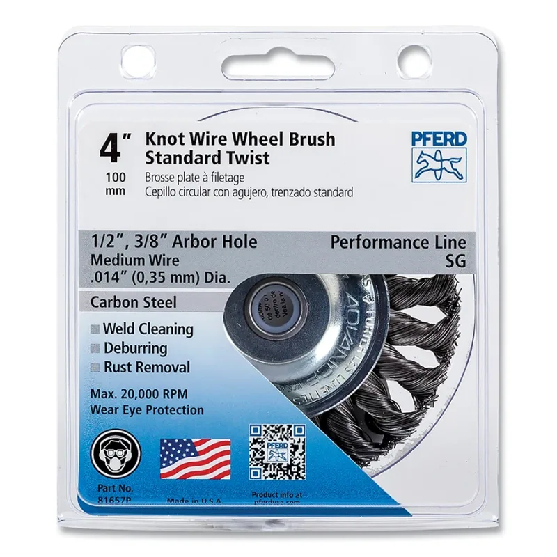 P.O.P. 4" STANDARD TWIST KNOT WHEEL .014 CS