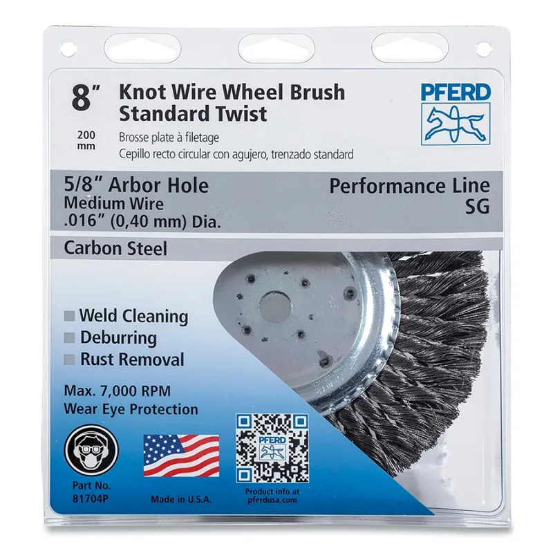 P.O.P. 8" STANDARD KNOT WHEEL .016 CS WIRE