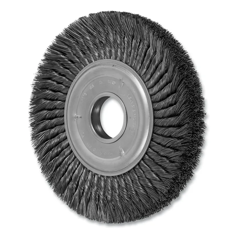 10" KNOT WHEEL BRUSH DOUBLE ROW .016 CS WIRE
